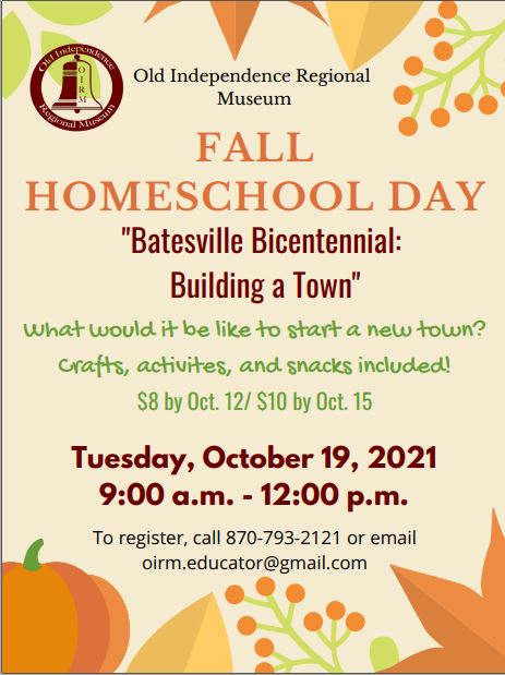 Fall 2021 Homeschool Day Flyer